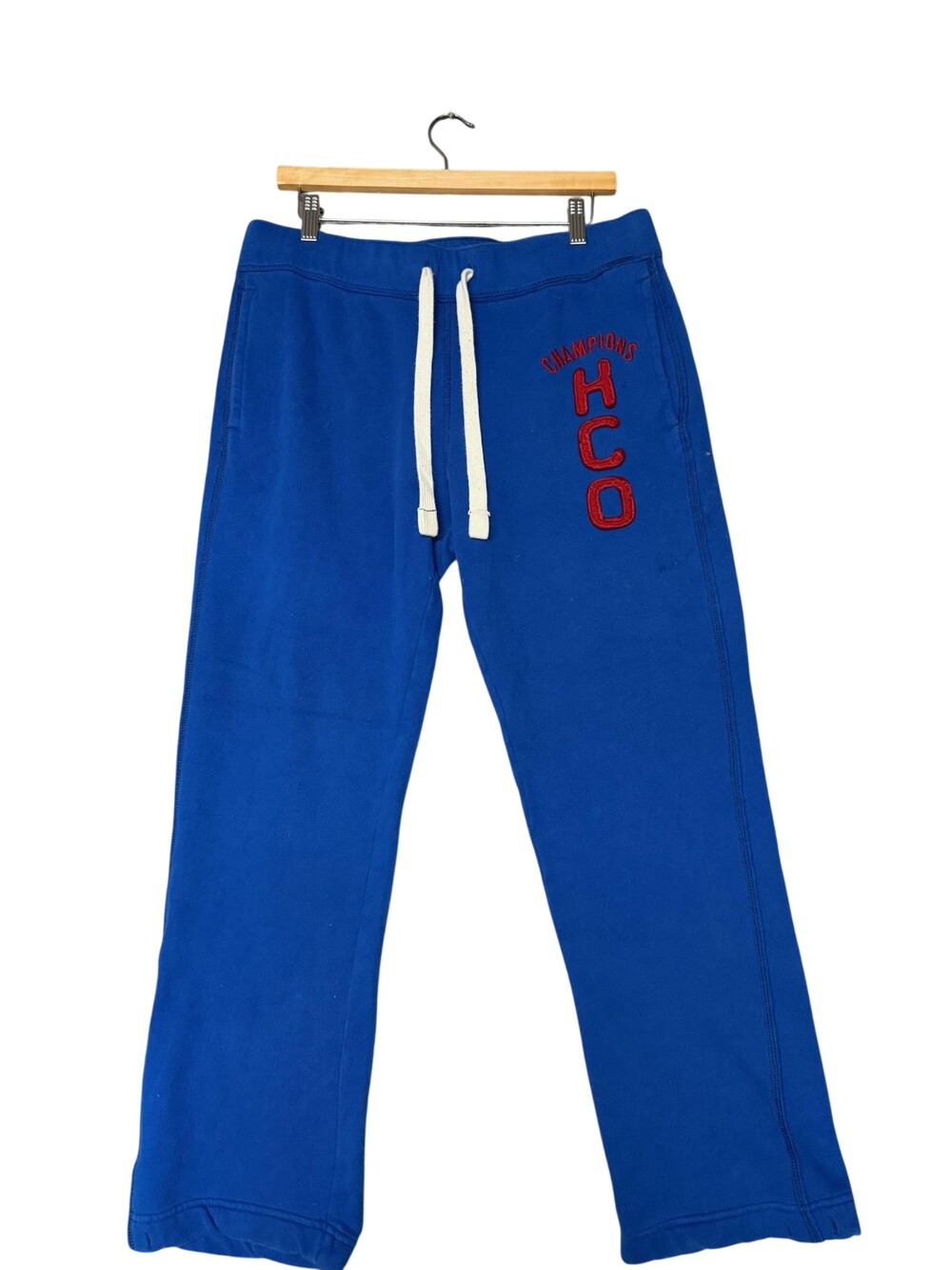 Hollister Sweatpants Mens Medium Blue Fleece bootcut Leg Elastic Waist HCO